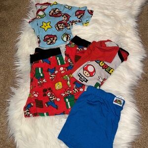 Nintendo Super Mario Kids Pajama Set 2 tops 2 bottoms